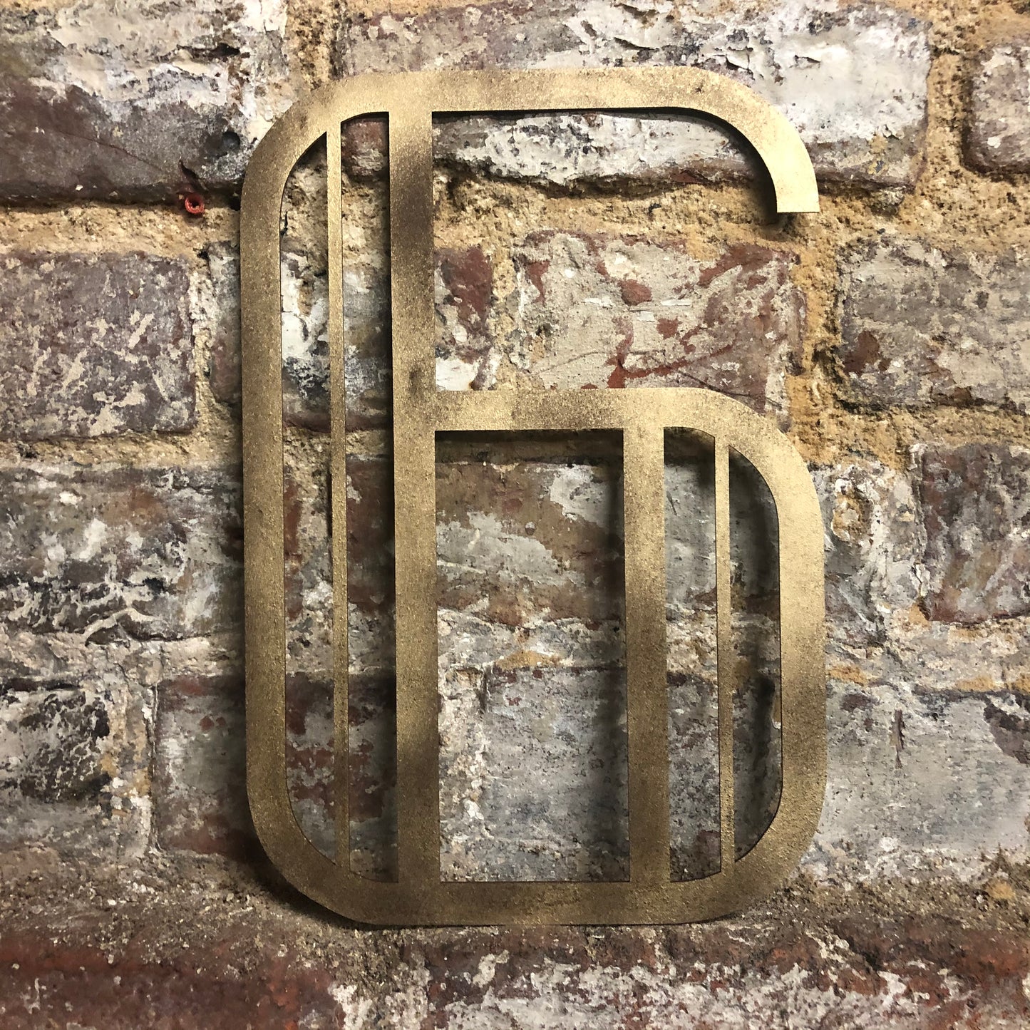 Gold Distressed 5" or 12" Art Deco Lettering A-Z 0-9