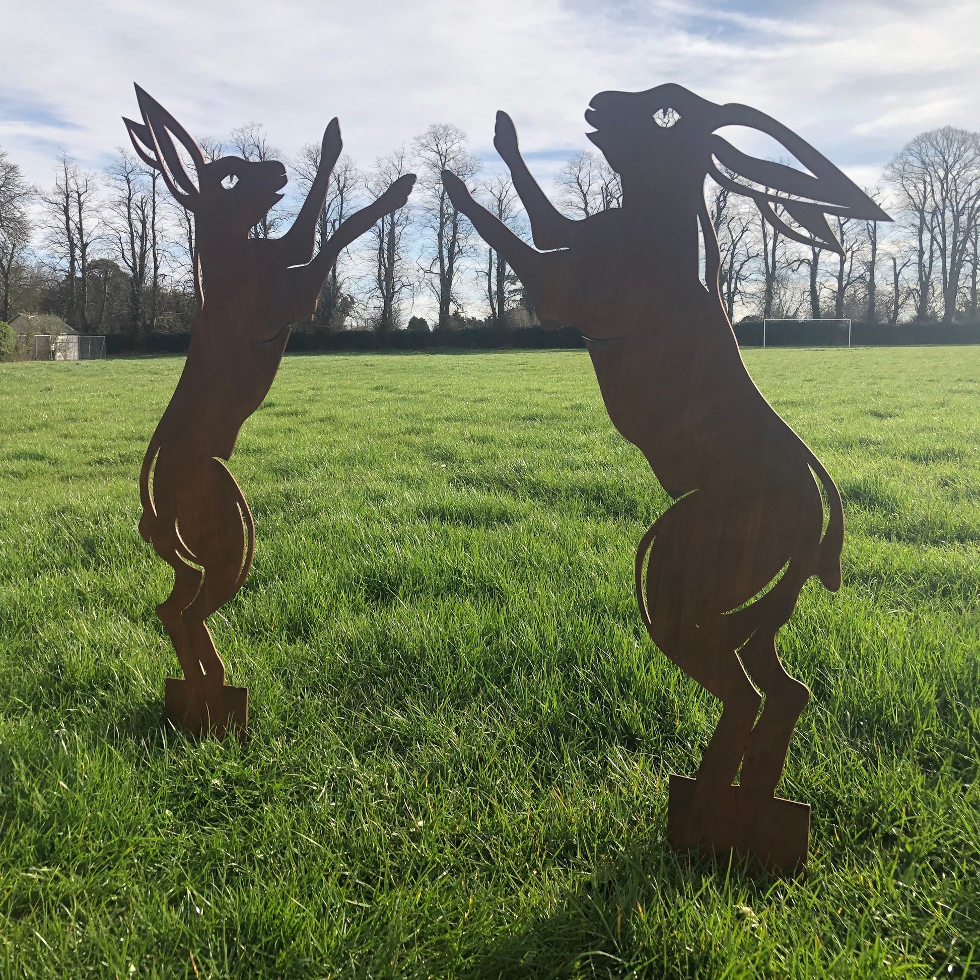 separate hares garden decoration/ statue