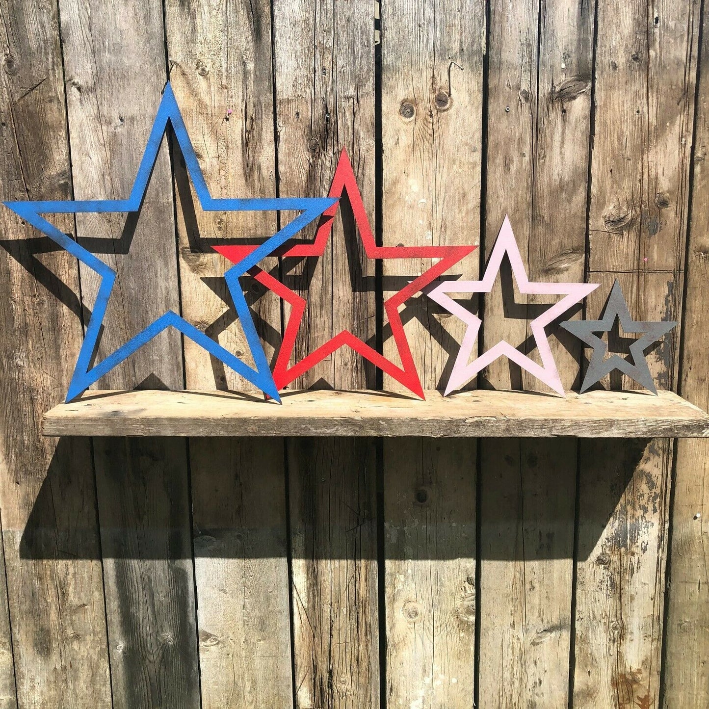 Rustic Metal Star Garden Decoration