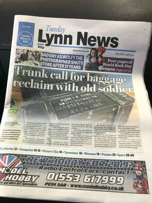 When Rustic Warehouse Made the Front Page of the Lynn News RUSTIC WAREHOUSE NORFOLK