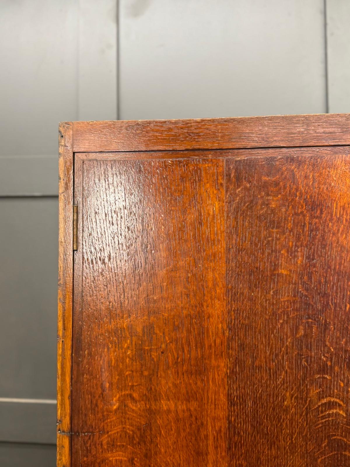 Vintage Oak Fronted School Science Cupboard – Ideal Pantry or Kitchen Storage