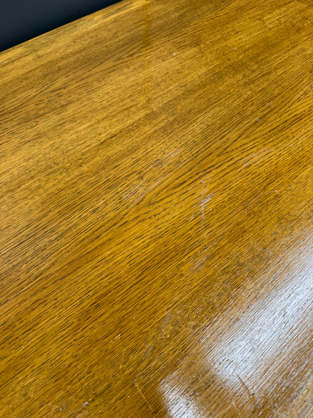 Vintage Abbess Oak Desk Twin Pedestal Writing Table Retro Office Furniture