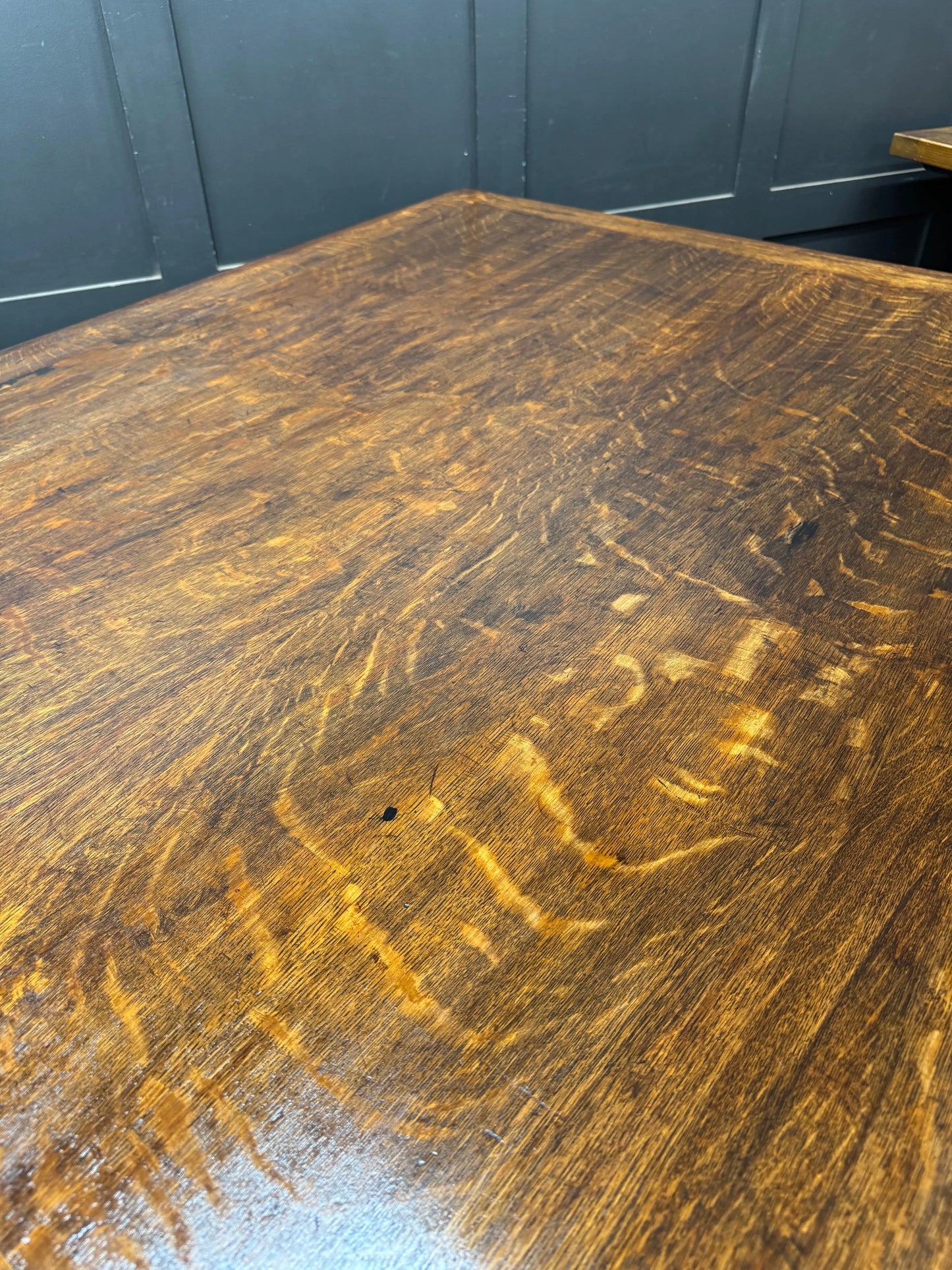 Antique Oak Partners Desk Large Double Sided Pedestal Desk Station Masters