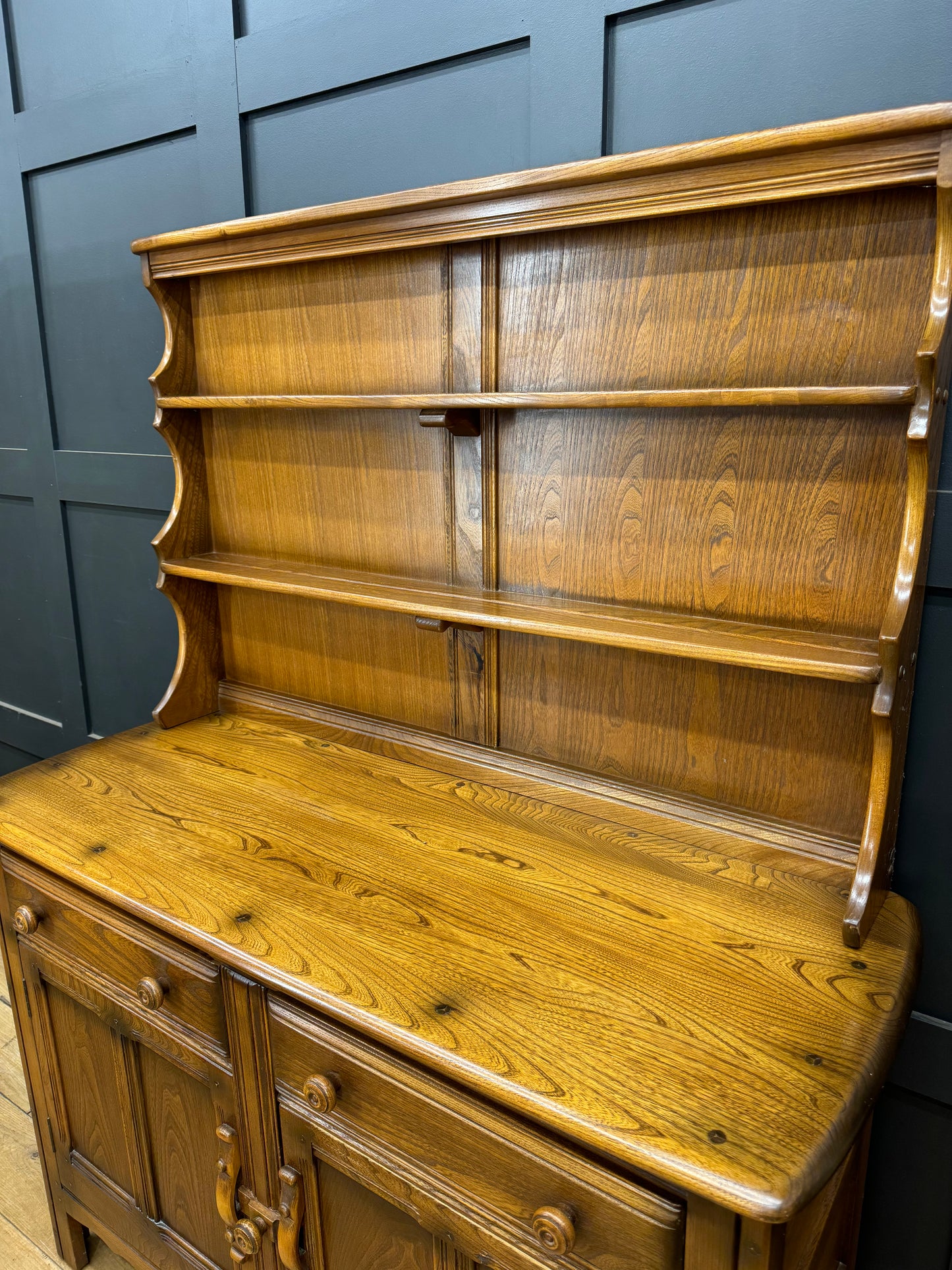 Vintage Ercol Dresser/ Elm Cabinet / Welsh Dresser /Cocktail Display Cabinet