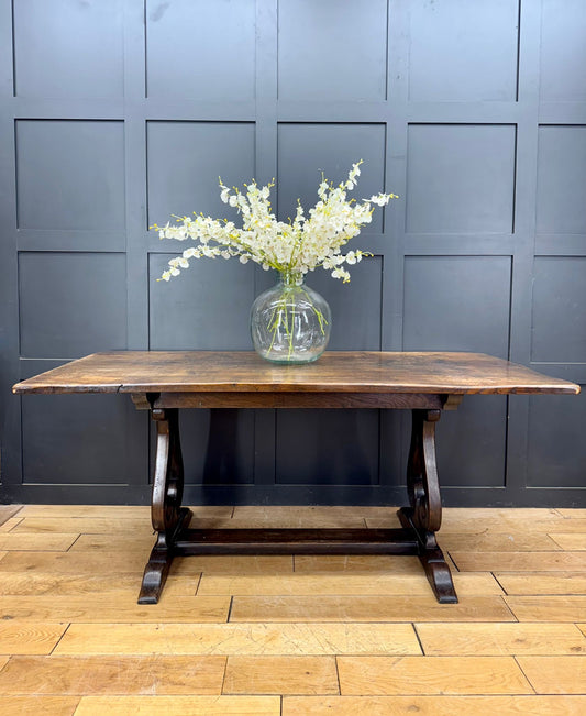 Antique Oak Farmhouse Refectory Dining Kitchen Table / By Simon Simpson Norwich
