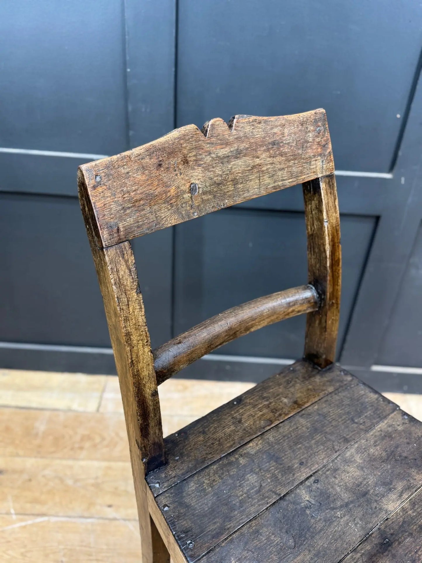 Antique Oak Slat Back Kitchen Dining Chair Primitive Country Georgian Period RUSTIC WAREHOUSE NORFOLK
