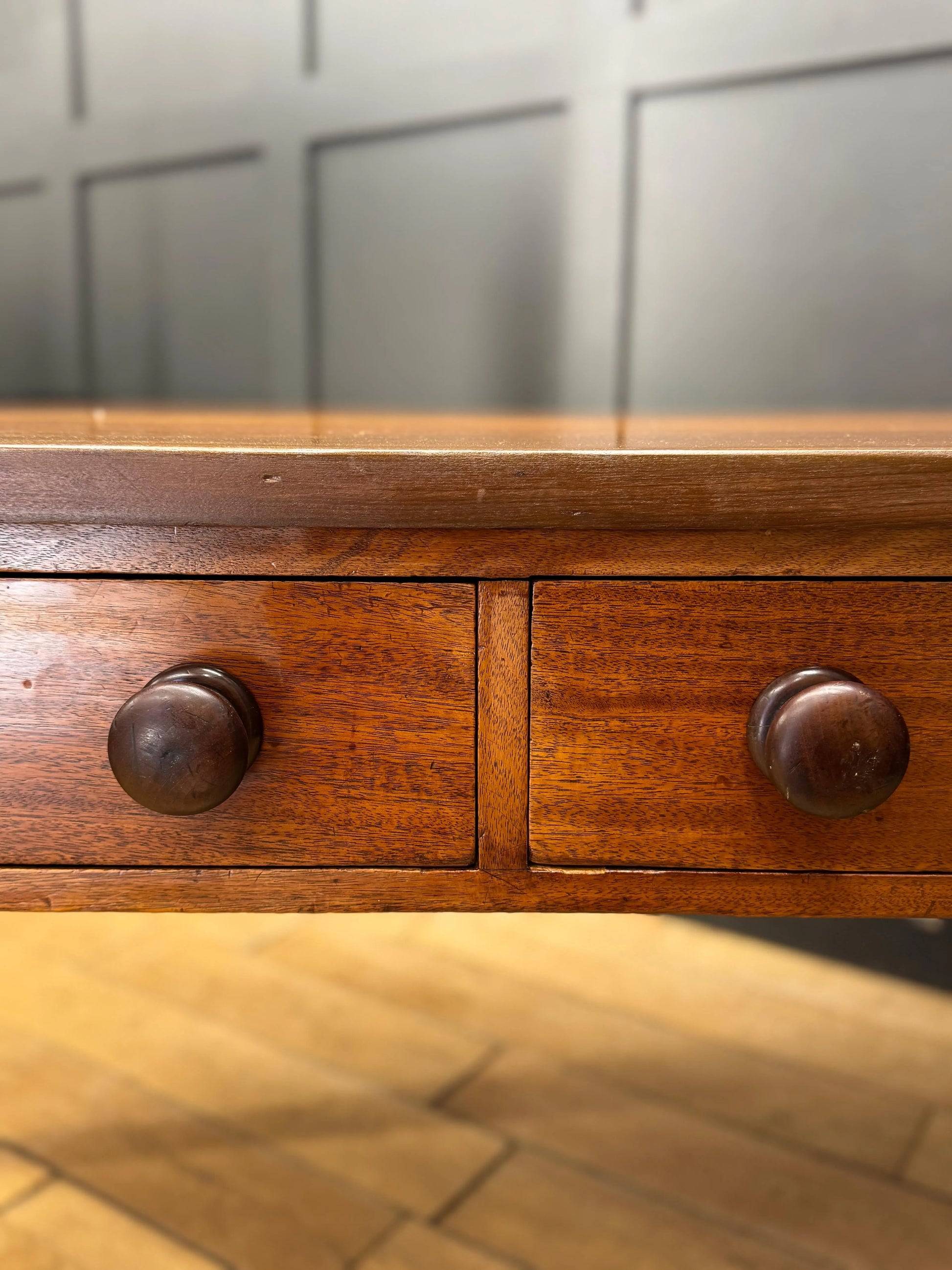 Victorian Mahogany Desk Table Kitchen Work Table /Drop Leaf Drawer Writing Table RUSTIC WAREHOUSE NORFOLK