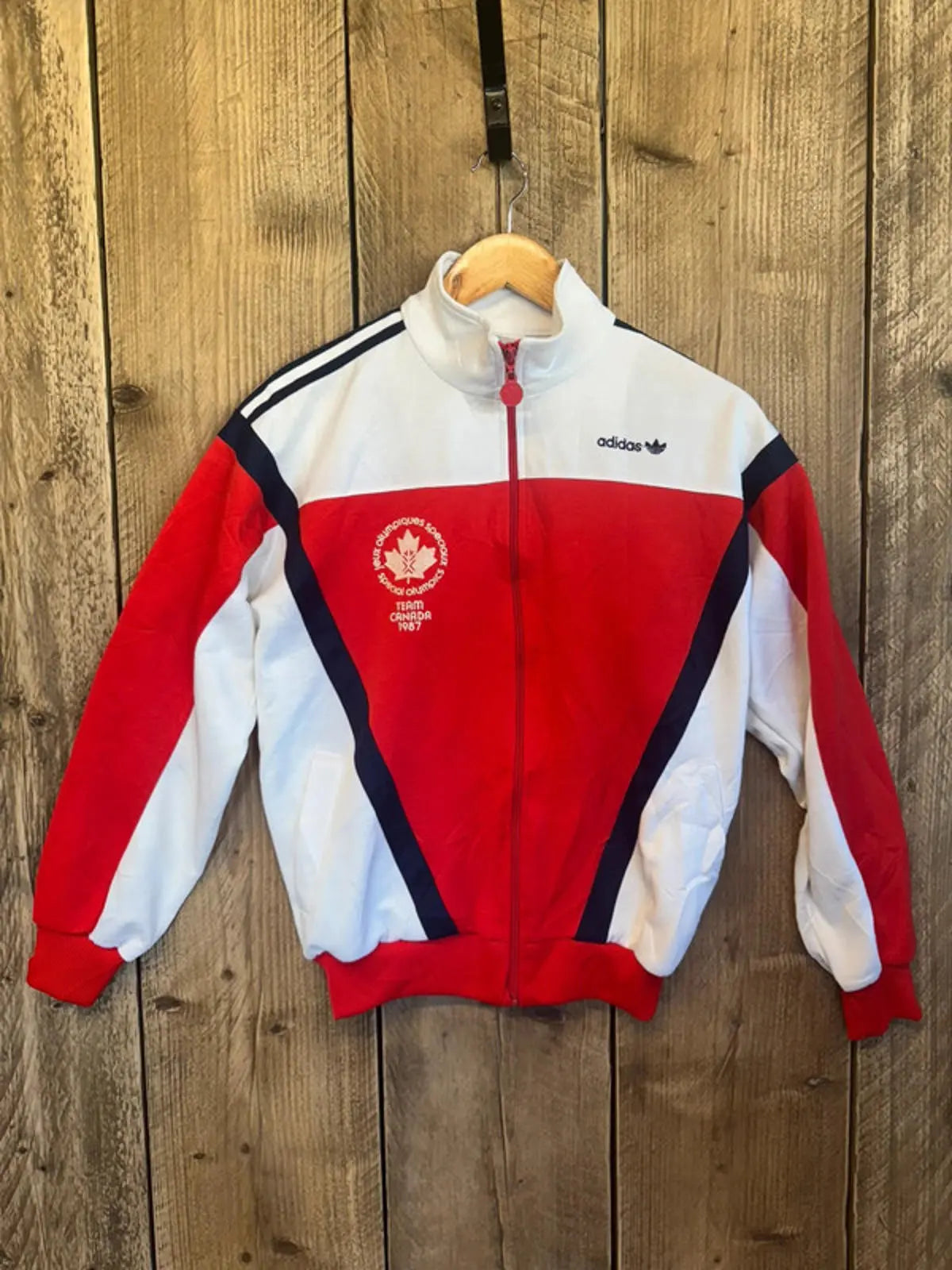 Original Vintage 1987 Adidas Tracksuit Top Team Canada Special Olympics Rare adidas