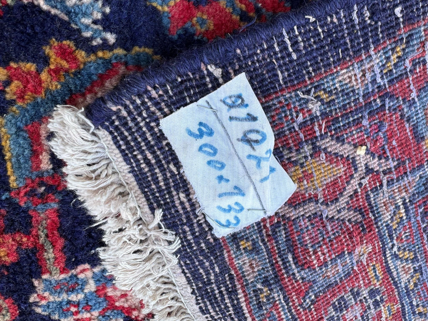 Vintage Handmade Wool Rug / Arak Sourak Sarough/ Handmade 300cm x 133cm