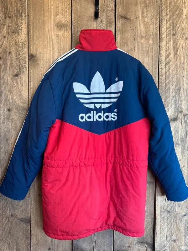 Vintage Adidas 1988-91 Mangers Bench Coat Jacket Large #402