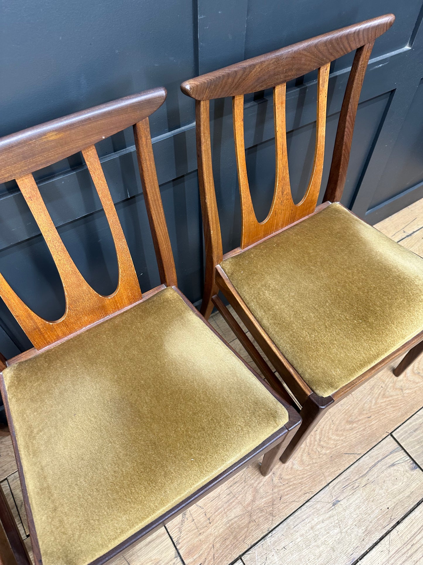 Set Of 4 G Plan Brasilia Dining Chairs /teak Kitchen Chairs /Mid Century Retro
