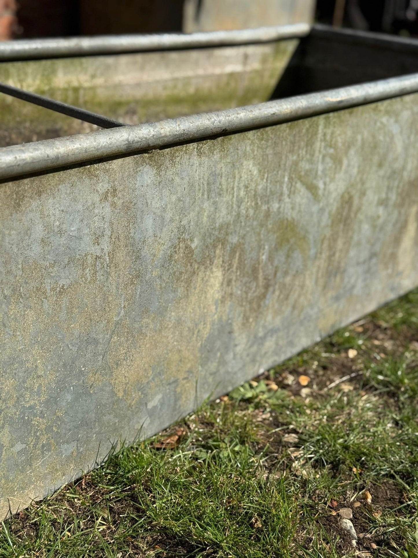 Reclaimed Galvanised Trough Large Planter /  Raised Flower Bed Plant Tree Pot E2