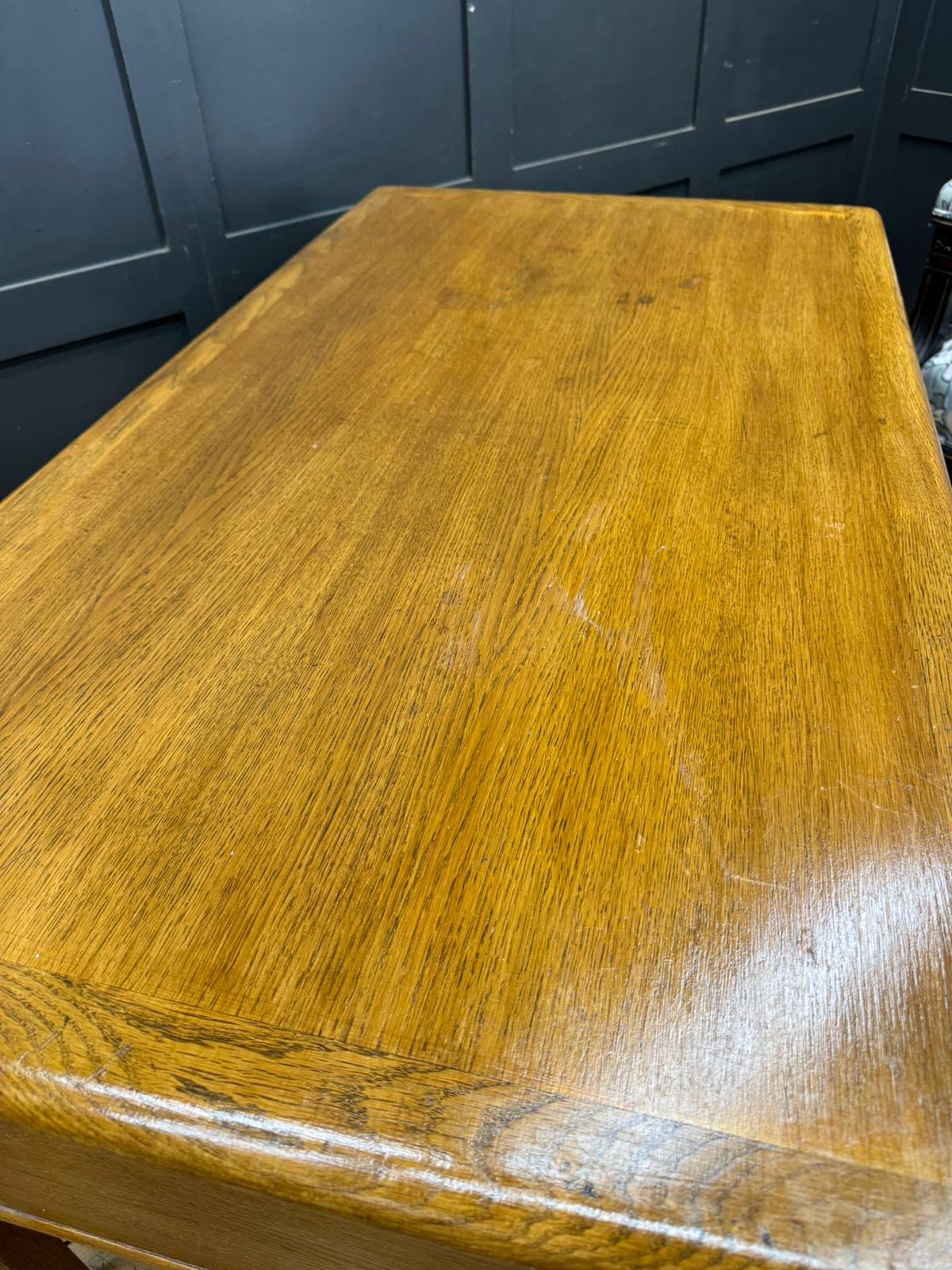 Vintage Abbess Oak Desk Twin Pedestal Writing Table Retro Office Furniture