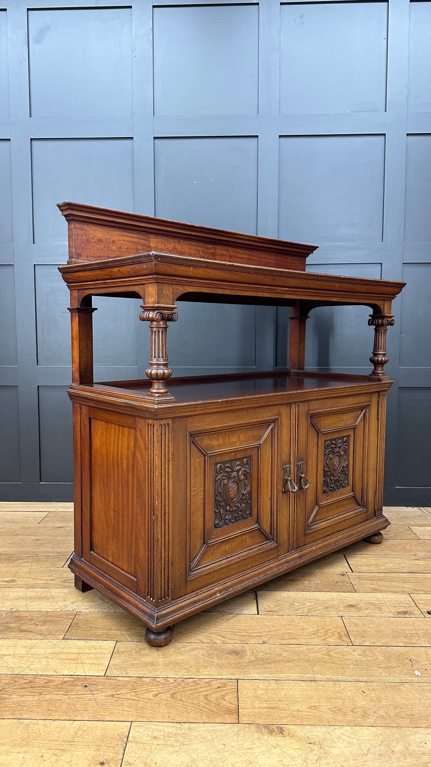 Antique Mahogany Sideboard / Cocktail Cabinet / Buffet Server / Two Tier