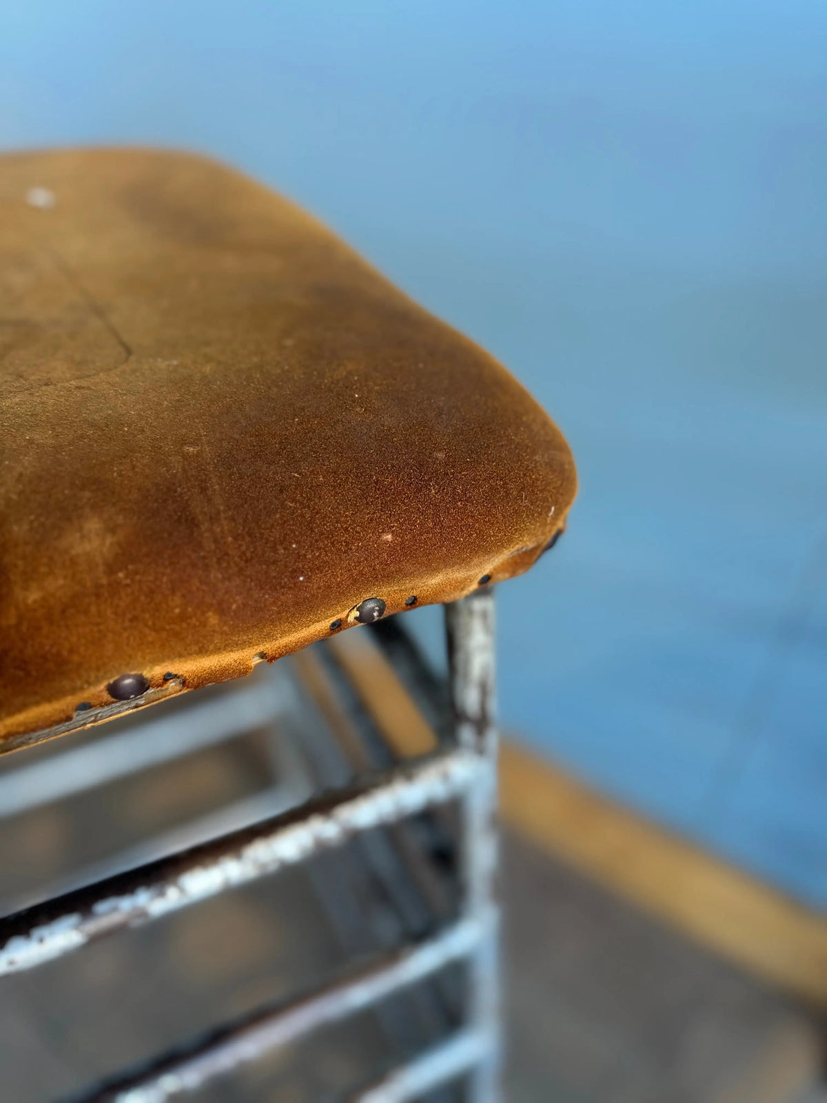 Vintage Industrial School Gym Parkour Stools Set of 3 PE Equipment Bar Seating