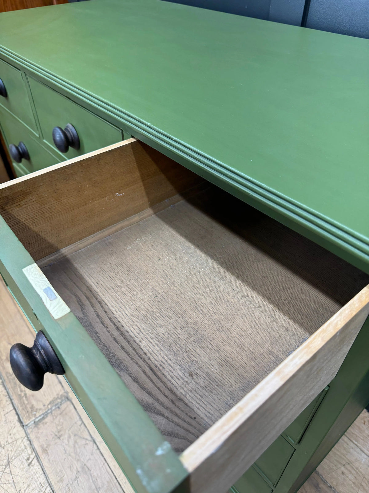 Antique Chest of Drawers Large Vintage Bedroom Storage Green Painted  Drawers