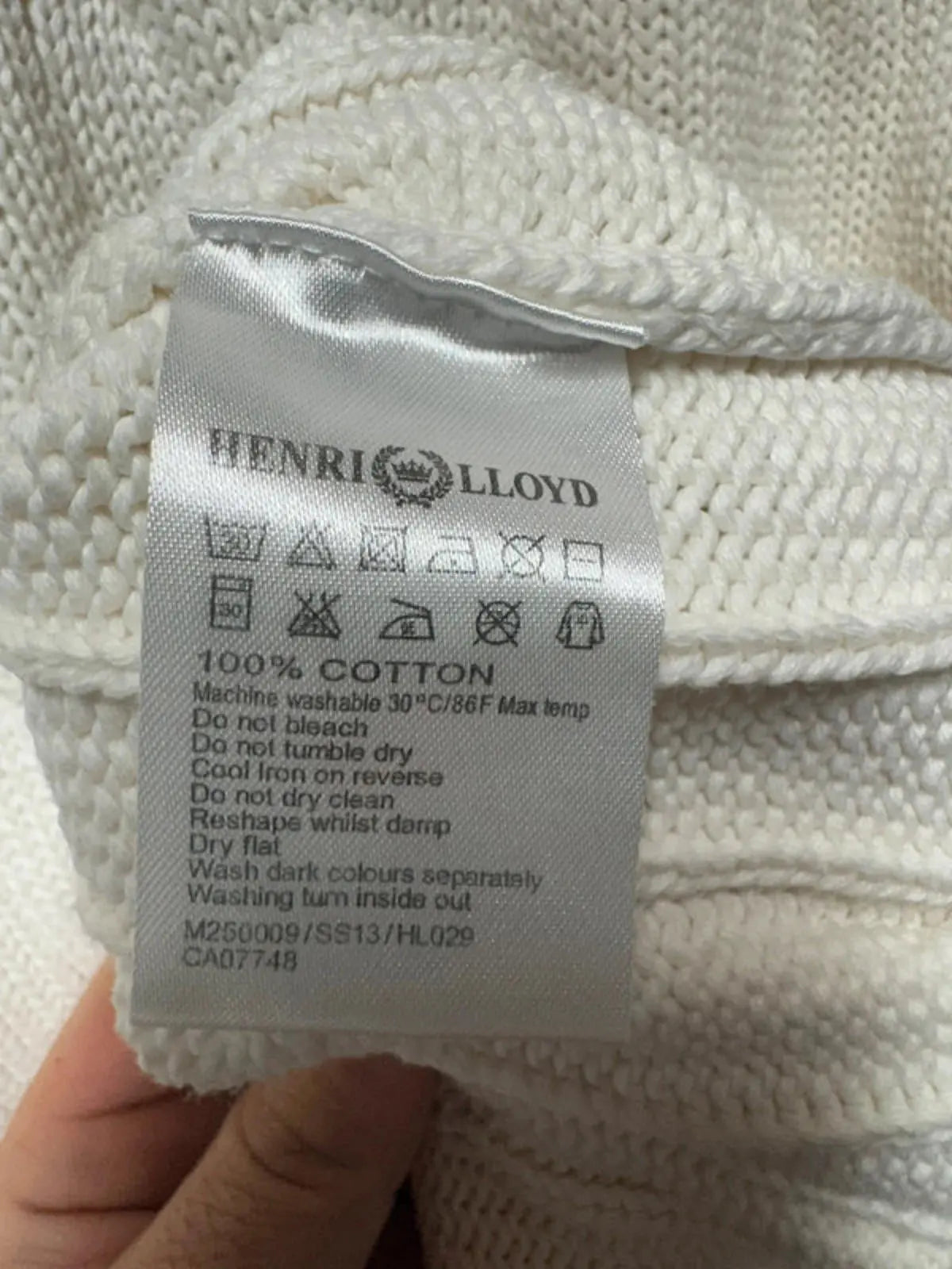 Original 1990s Henri Lloyd cable knit jumper sweater XL Henri Lloyd