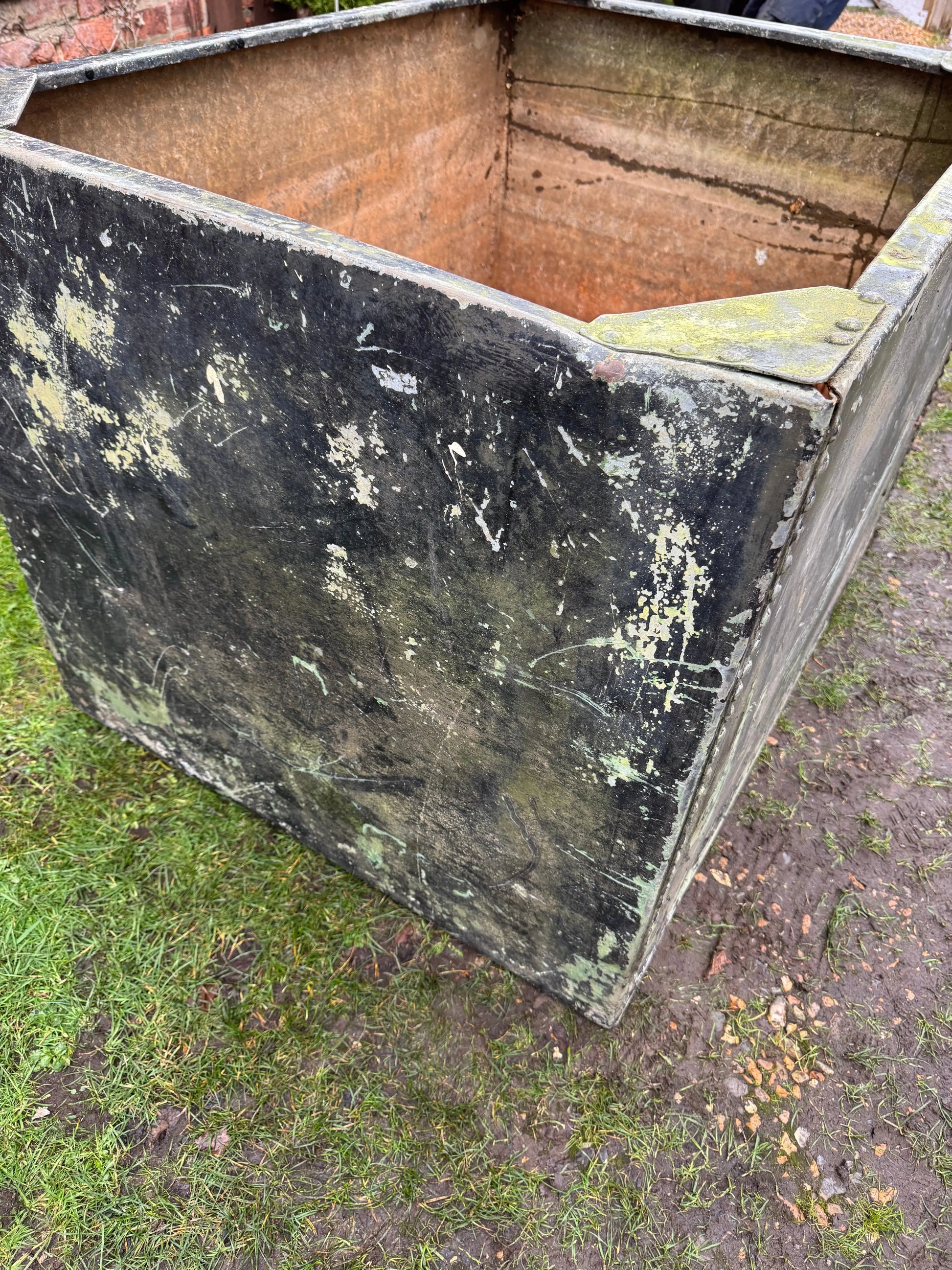 Riveted Galvanised Trough Planter /  Raised Flower Bed Plant Pot Log Store Z10 RUSTIC WAREHOUSE NORFOLK