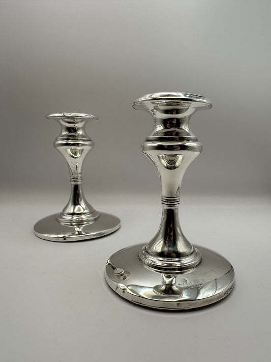 Antique Silver Candlesticks /Candle Holders / Antique Collectibles