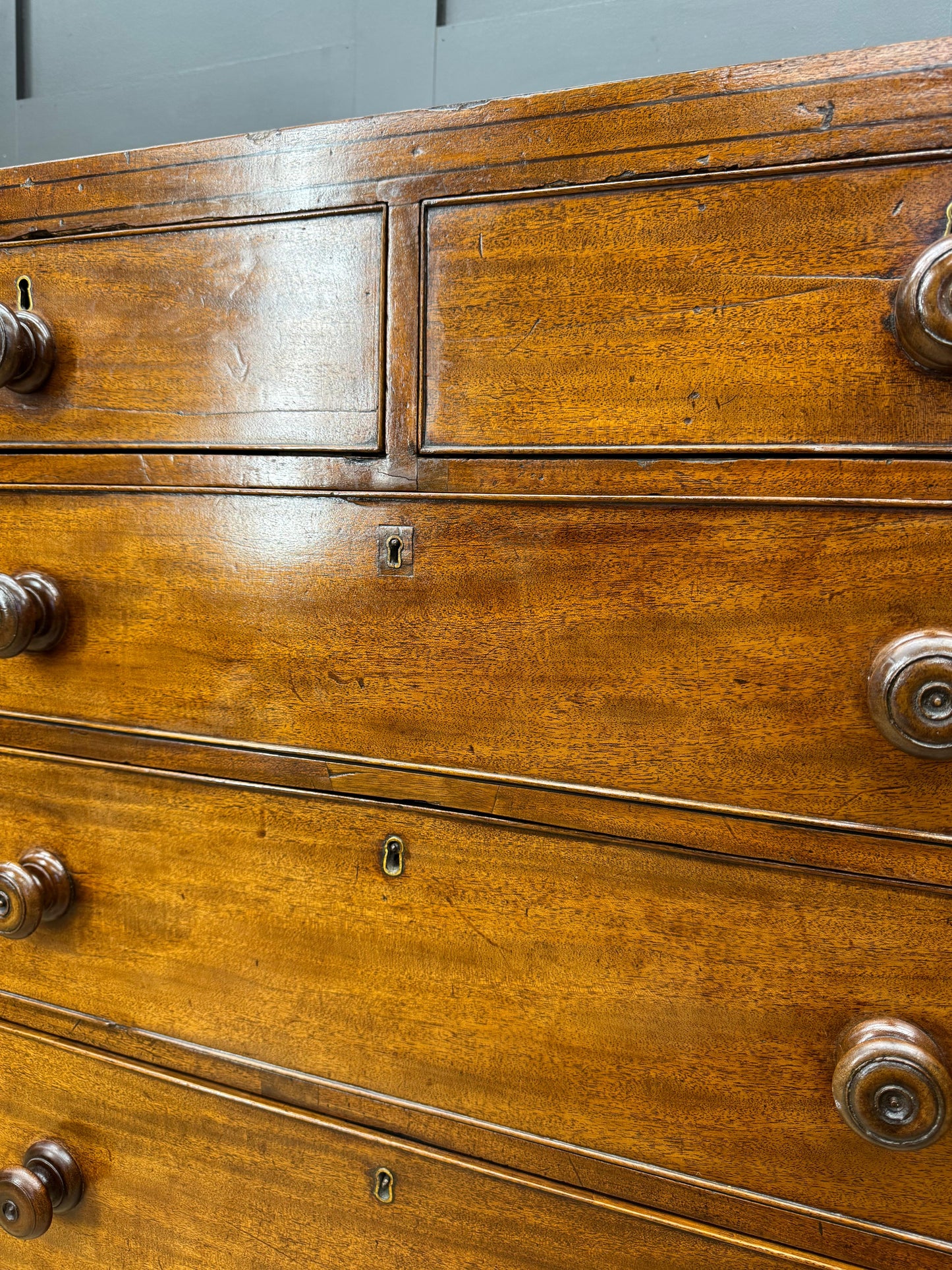 Georgian Mahogany Chest of Drawers Antique Bedroom Clothes Storage