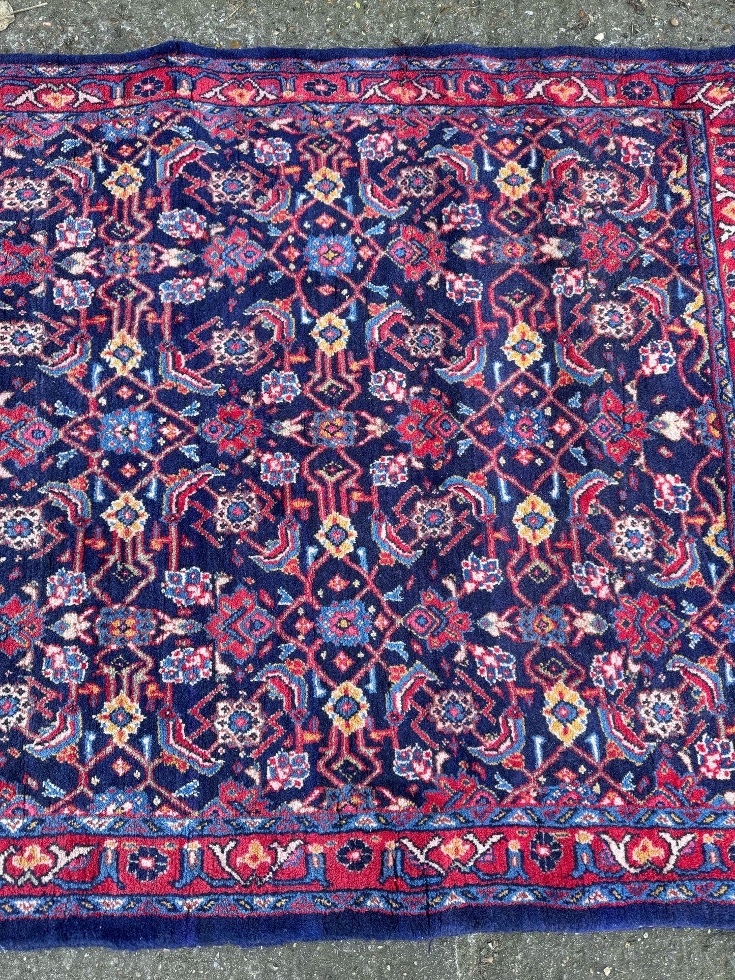 Vintage Handmade Wool Rug / Arak Sourak Sarough/ Handmade 300cm x 133cm