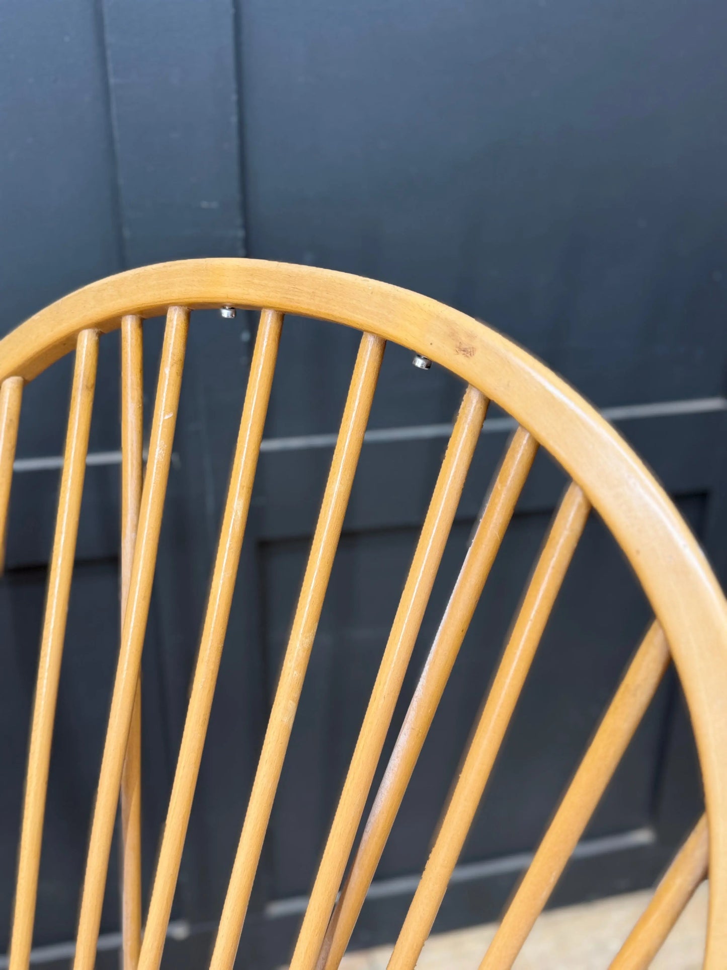 Vintage Ercol 317 Grandfather Chair Mid Century Retro Elm Windsor Armchair
