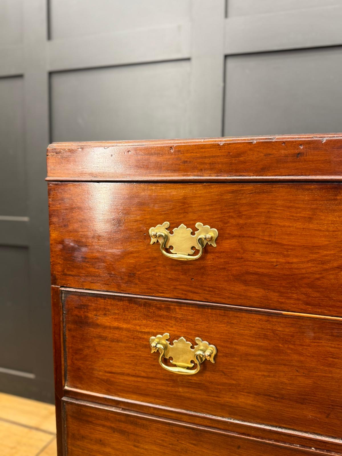 Antique Chest Of Drawers Georgian Mahogany Mule Chest Blanket Box Storage