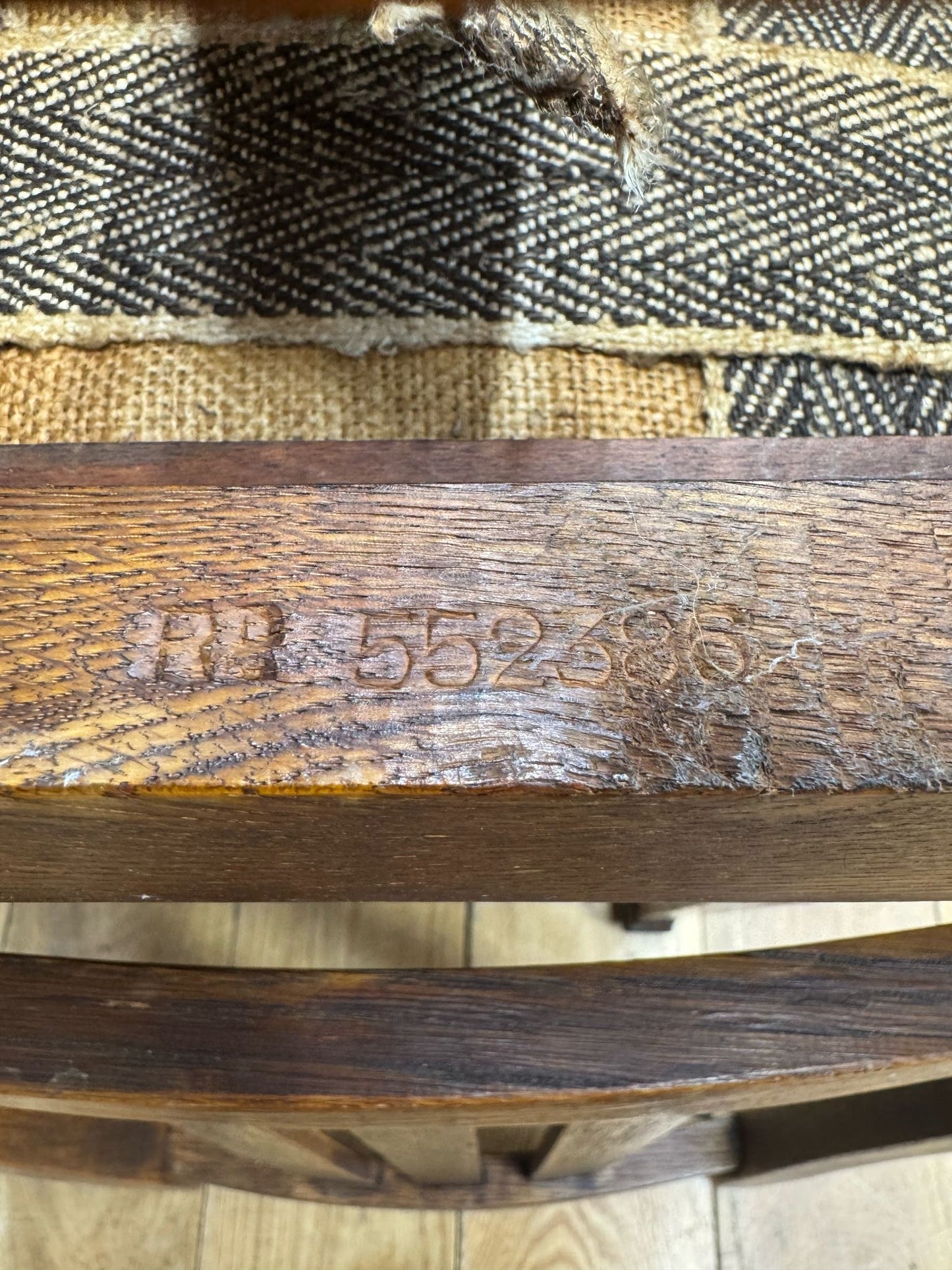 Set Of 6 Antique Arts & Crafts Oak Dining Chairs /Kitchen Chairs For Reupholster