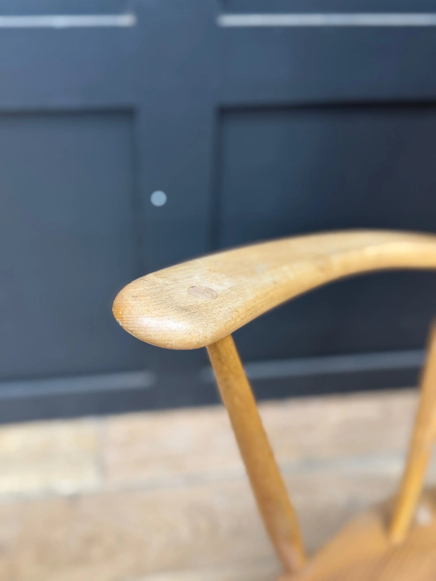 Vintage Ercol 317 Grandfather Chair Mid Century Retro Elm Windsor Armchair