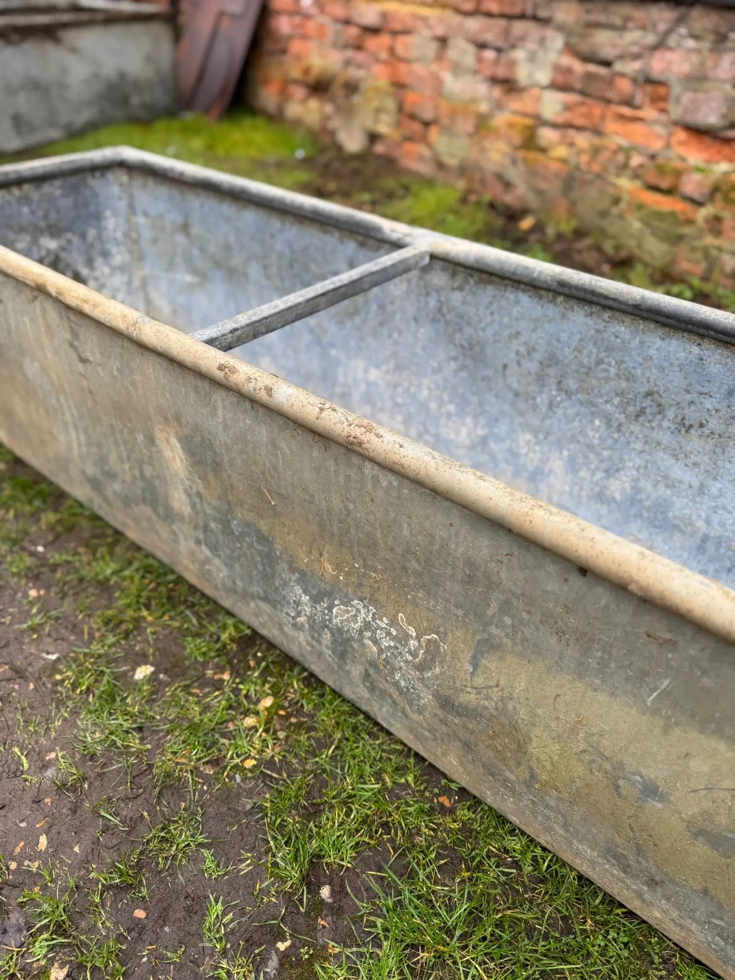 Reclaimed Galvanised Trough Large Planter /  Raised Flower Bed Plant Tree Pot Z3 RUSTIC WAREHOUSE NORFOLK