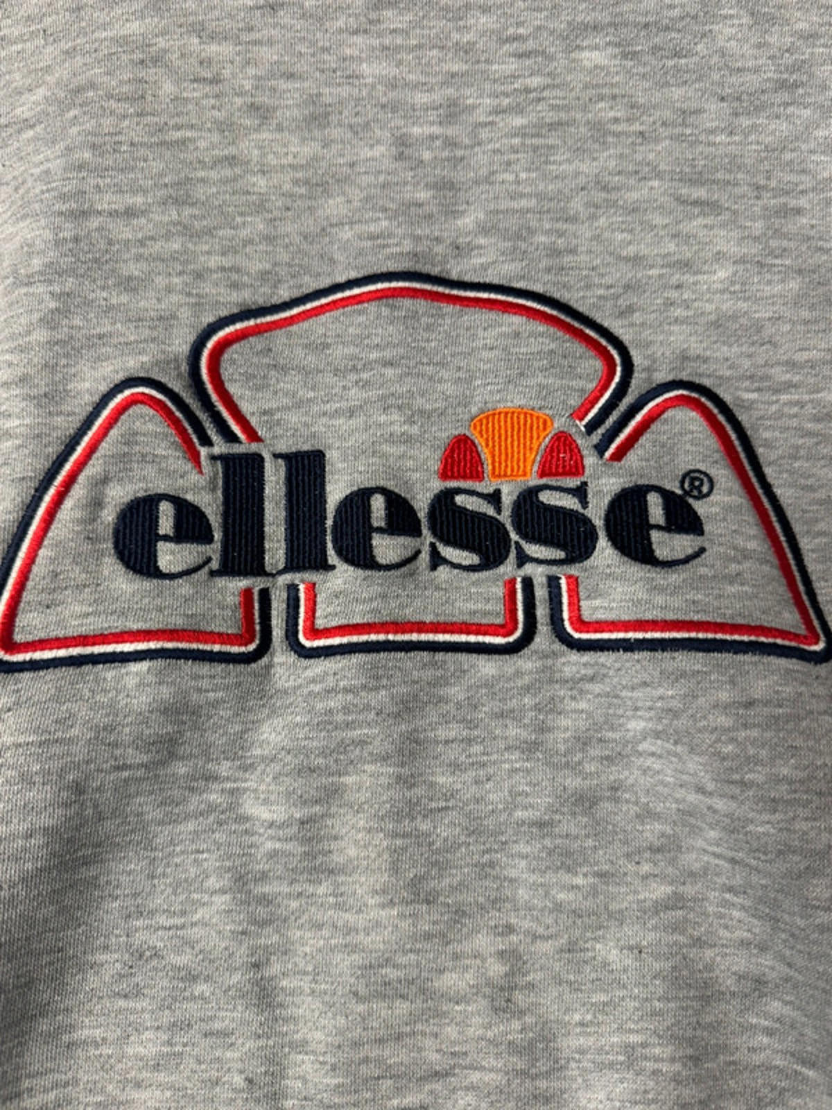 Vintage 90s Ellesse Grey Spell Out Jumper Top Sweater Unisex Men’s Womens Medium