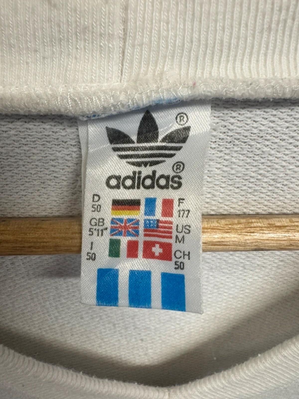 Vintage 1980s Adidas Ivan Lendl v neck Jumper Top Medium #326