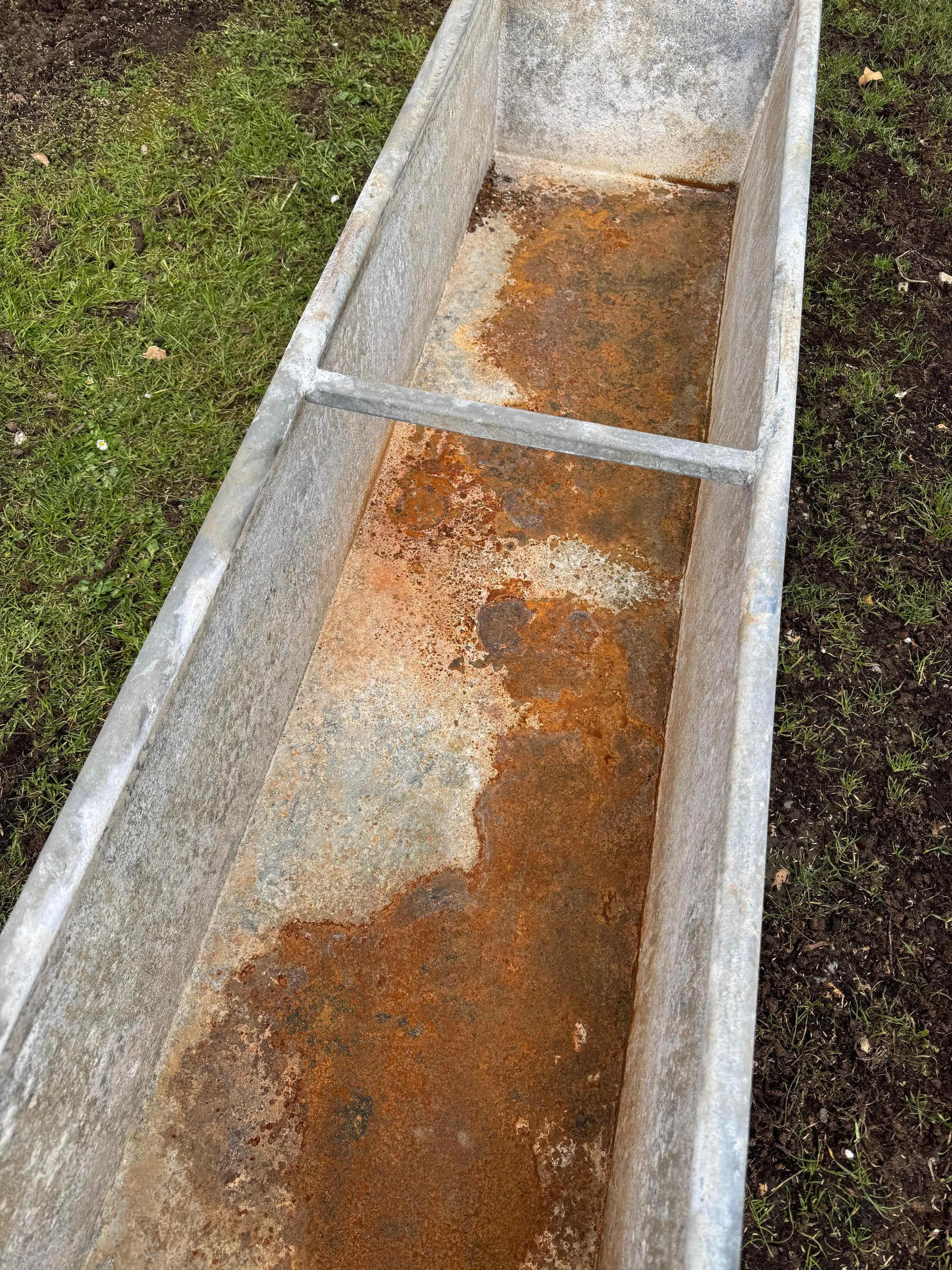 Reclaimed Galvanised Trough Large Garden Planter /  Raised Flower Bed Plant Tree Pot Y1 RUSTIC WAREHOUSE NORFOLK