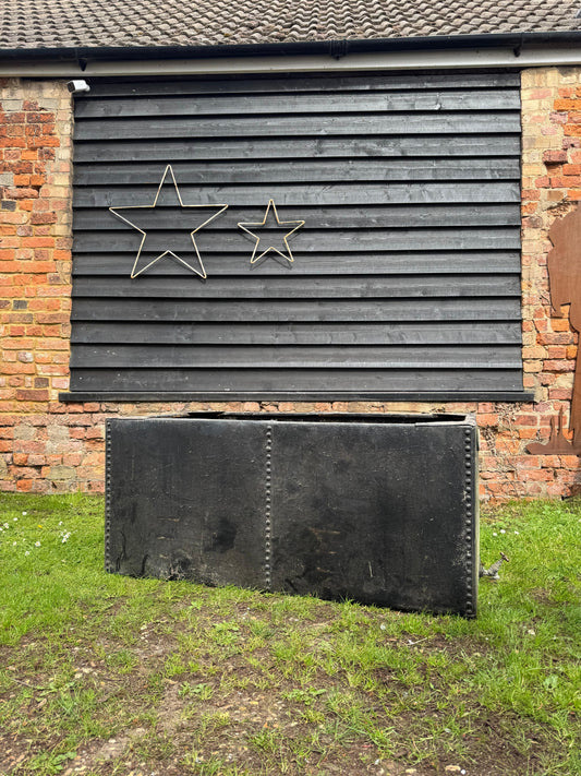 Industrial Riveted Steel Trough Water Tank Planter Garden Pond Plant Pot (T1