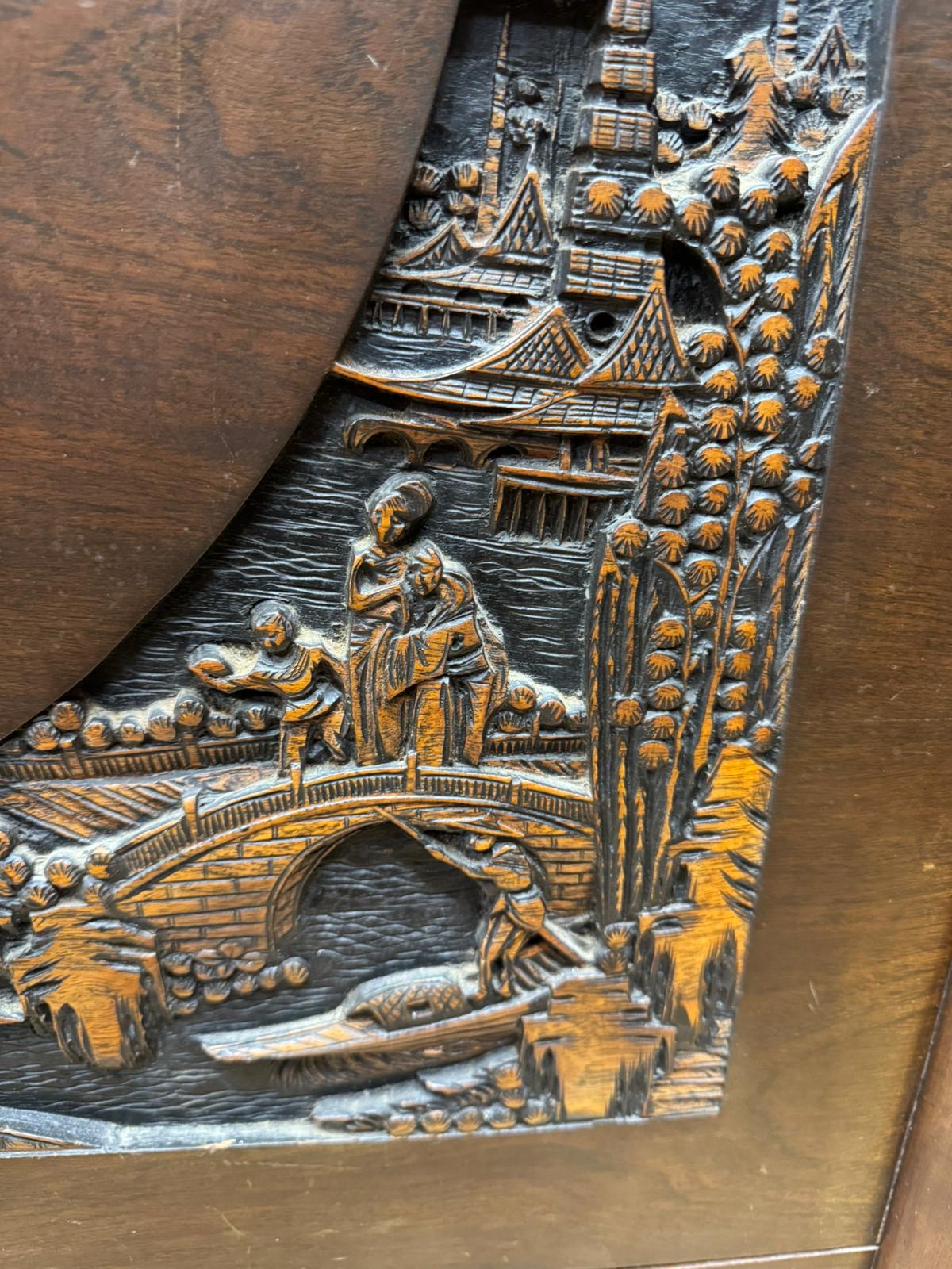 Mid-Century Chinese Carved Camphorwood Blanket Chest Trunk Box Coffee Table