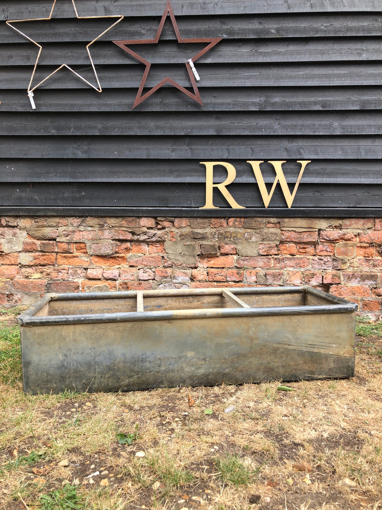 Reclaimed Galvanised Trough Large Planter / Raised Flower Bed Plant Tree Pot T10