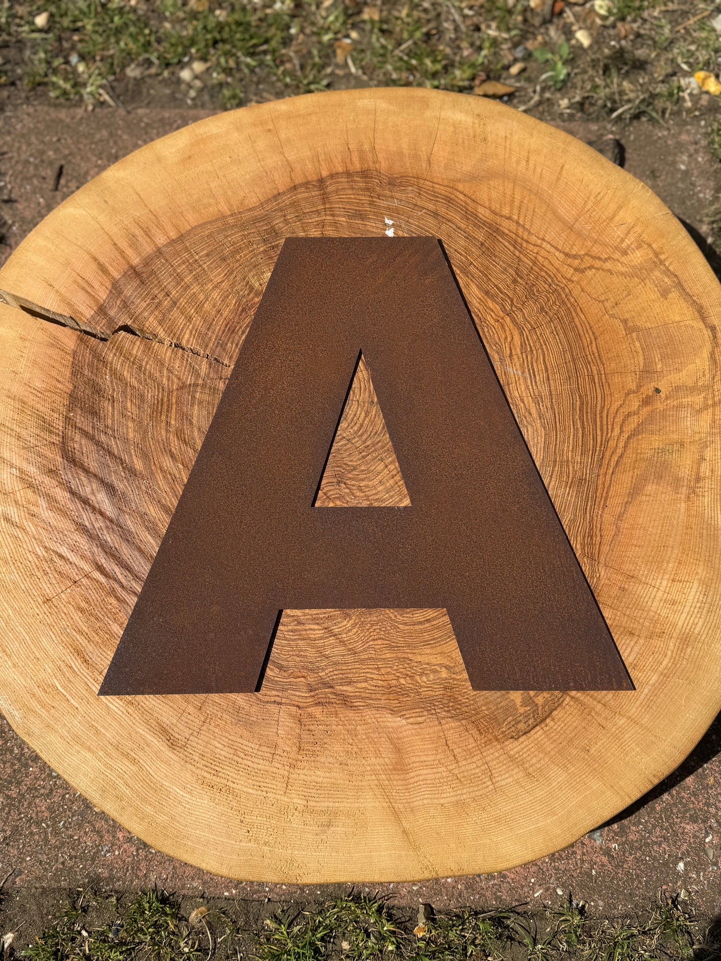 12" Rusty Fat Font Metal Letters A-Z 0-9.