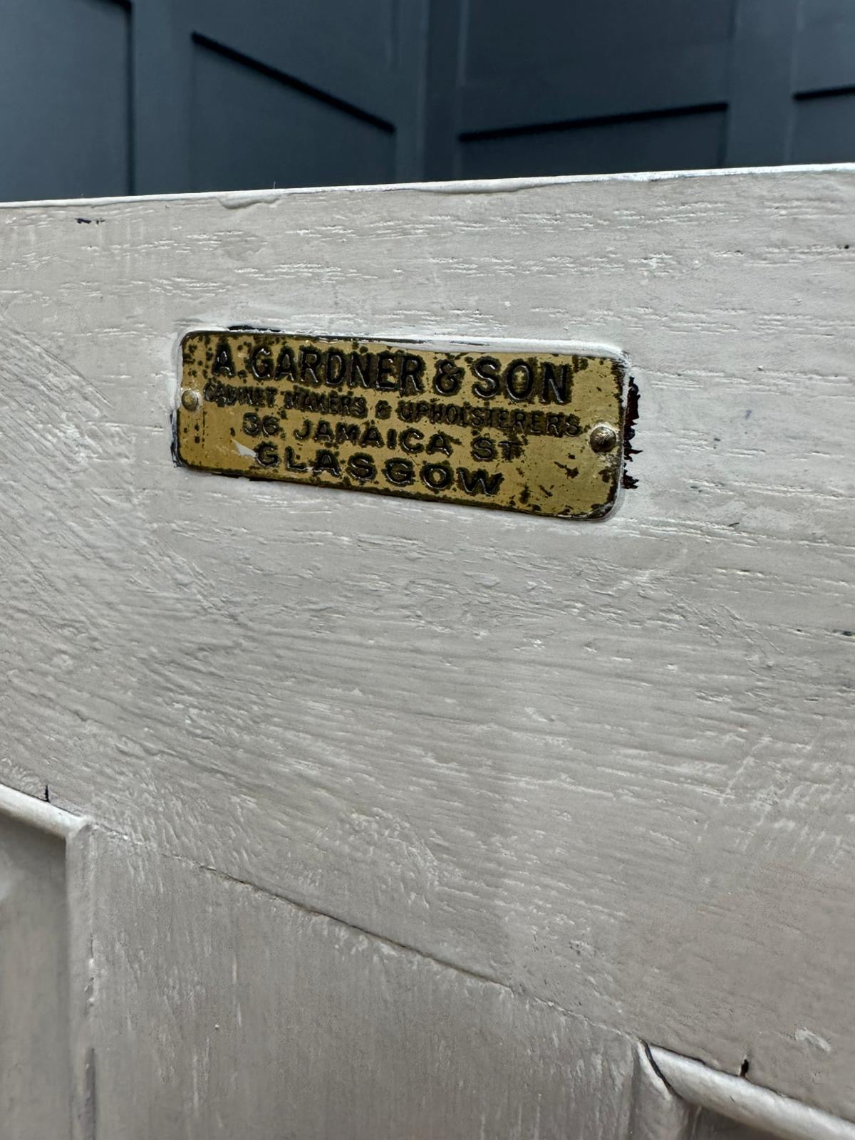 Large Painted Sideboard Cupboard with Drawers – Grey Storage Unit / TV Cabinet