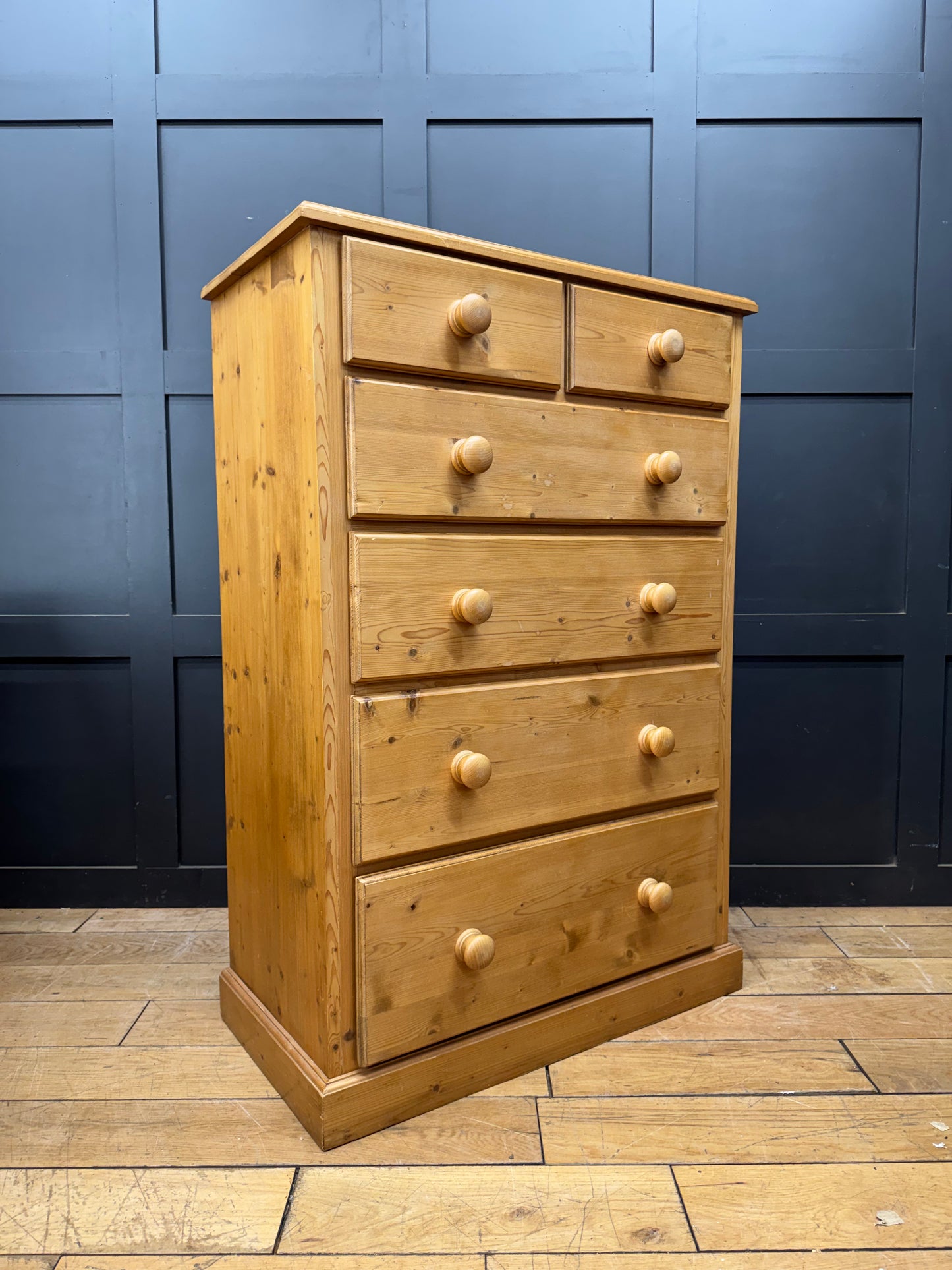 Pine Chest of Drawers Tallboy Bedroom Storage Furniture Vintage Style