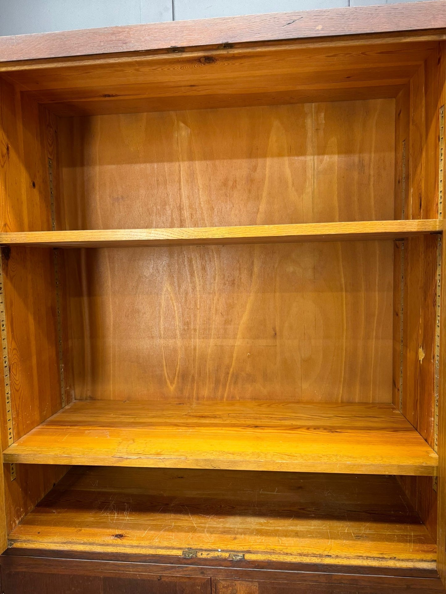 Vintage Oak Triple School Science Cupboard Cabinet – Pantry or Kitchen Storage