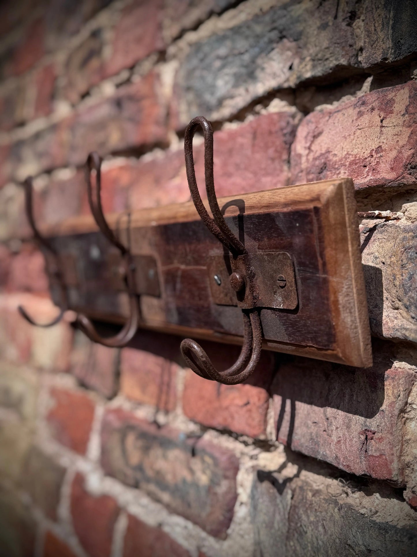 Reclaimed Wooden Coat Hooks / Vintage Rustic Coat Pegs / 3 Hook Coat Hat Rack A RUSTIC WAREHOUSE NORFOLK