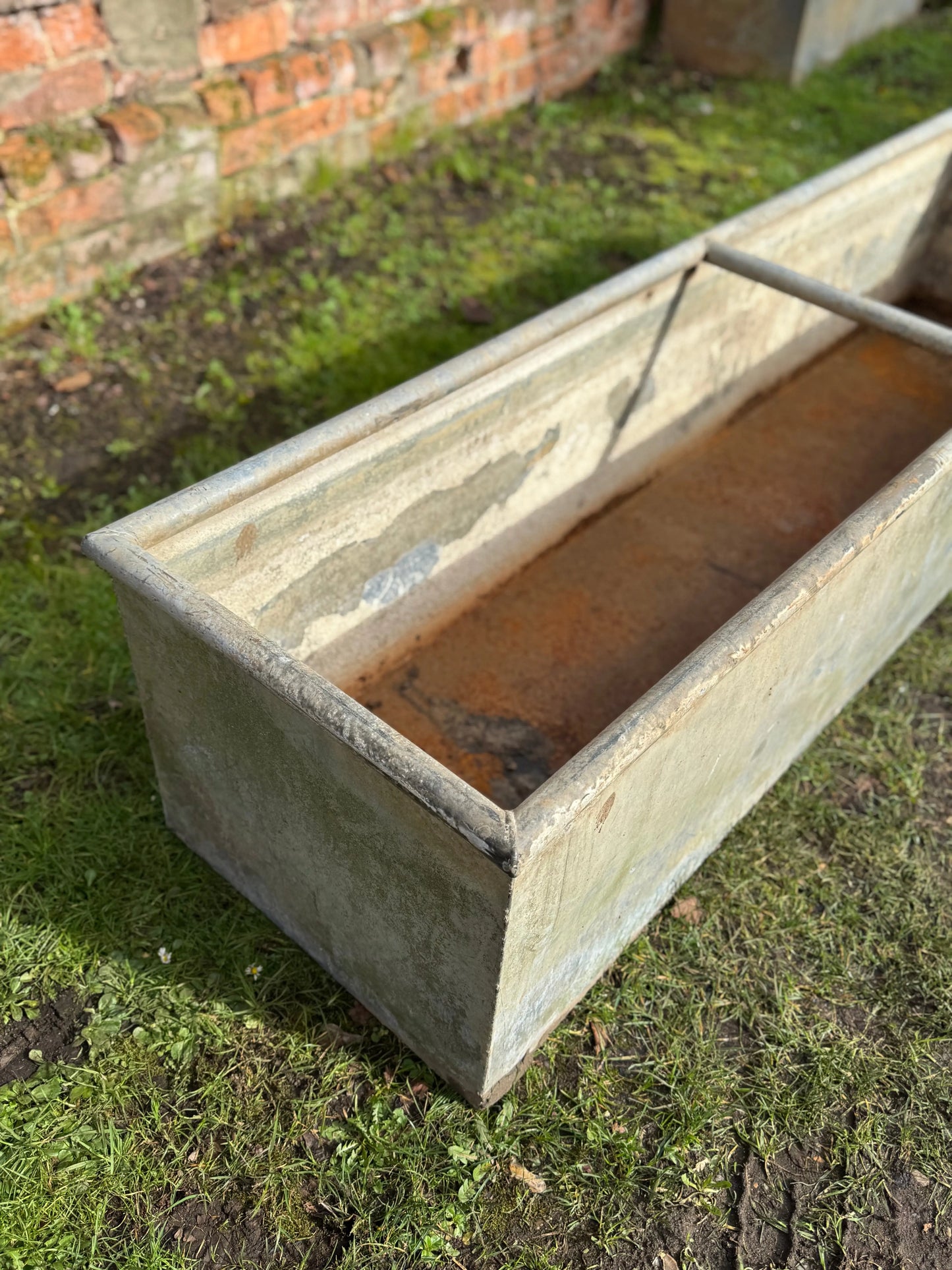 Reclaimed Galvanised Trough Large Planter /  Raised Flower Bed Plant Tree Pot W1 RUSTIC WAREHOUSE NORFOLK