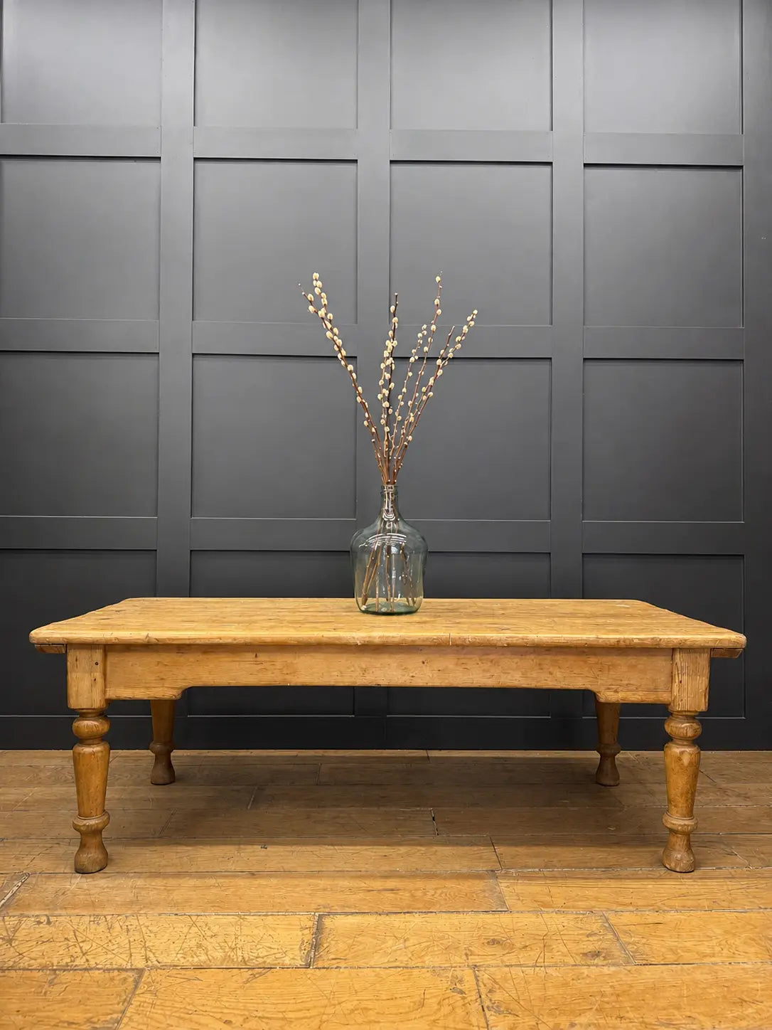 Victorian Pine Coffee Table Antique Reclaimed School Table Rustic Farmhouse