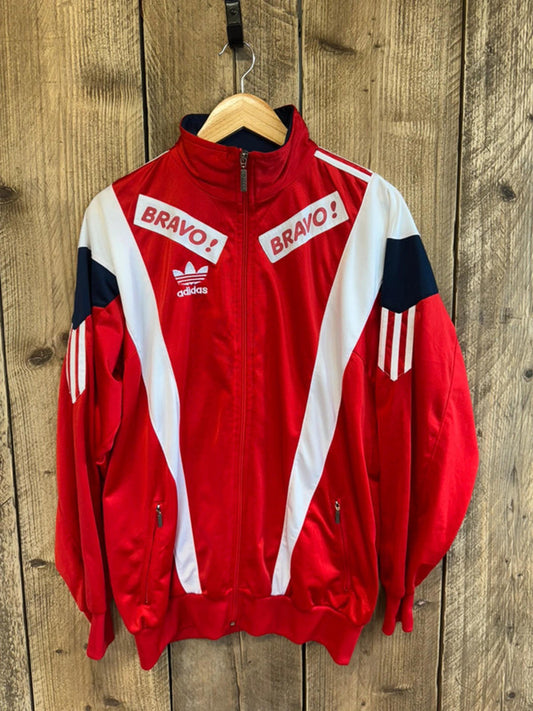 1990s Adidas Tracksuit Top Mens XL Vintage Retro