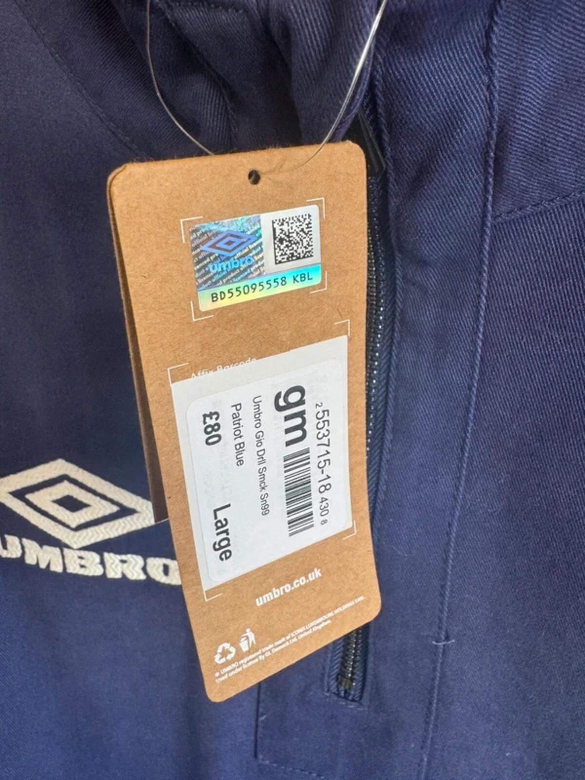 Umbro Gio Gio Collaboration Drill Tracksuit Top Jumper Smock Large New #336