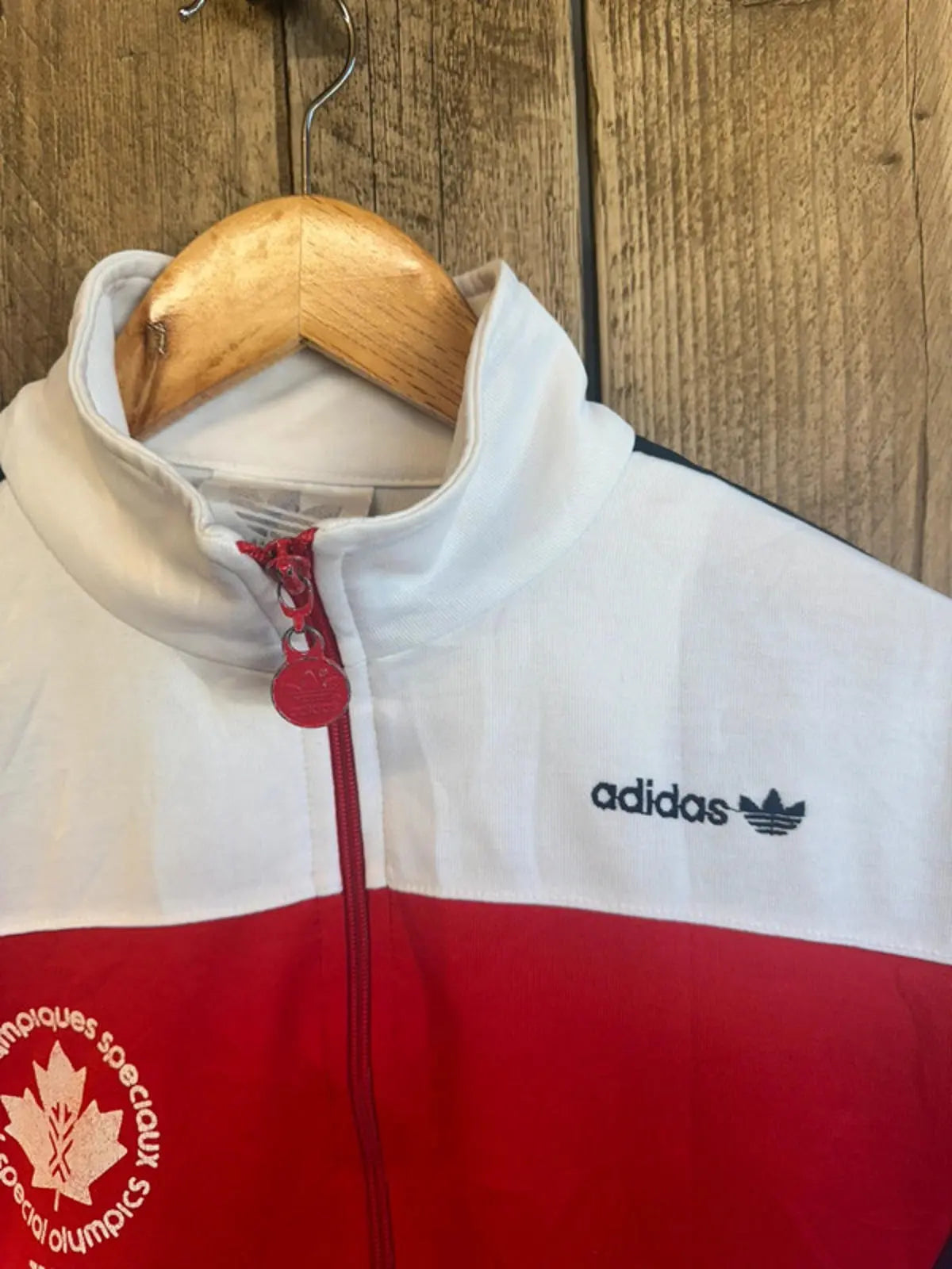 Original Vintage 1987 Adidas Tracksuit Top Team Canada Special Olympics Rare adidas