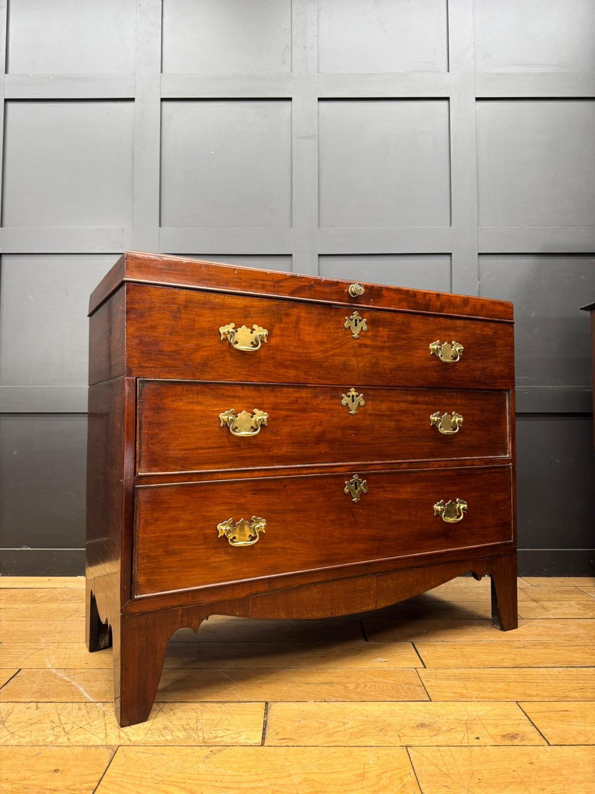 Antique Chest Of Drawers Georgian Mahogany Mule Chest Blanket Box Storage