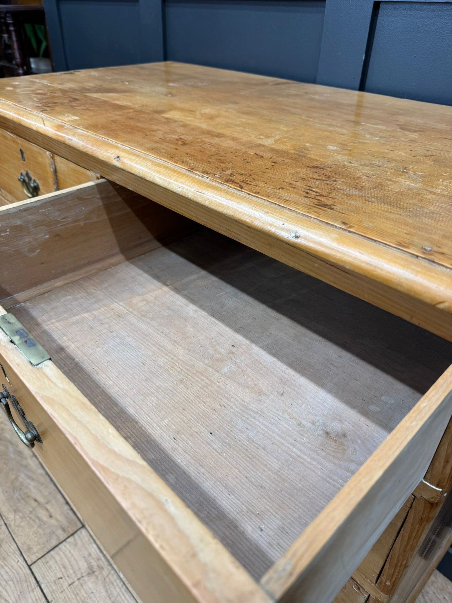 Mid Victorian Rustic Pine Chest of Drawers | Antique Farmhouse Bedroom Storage