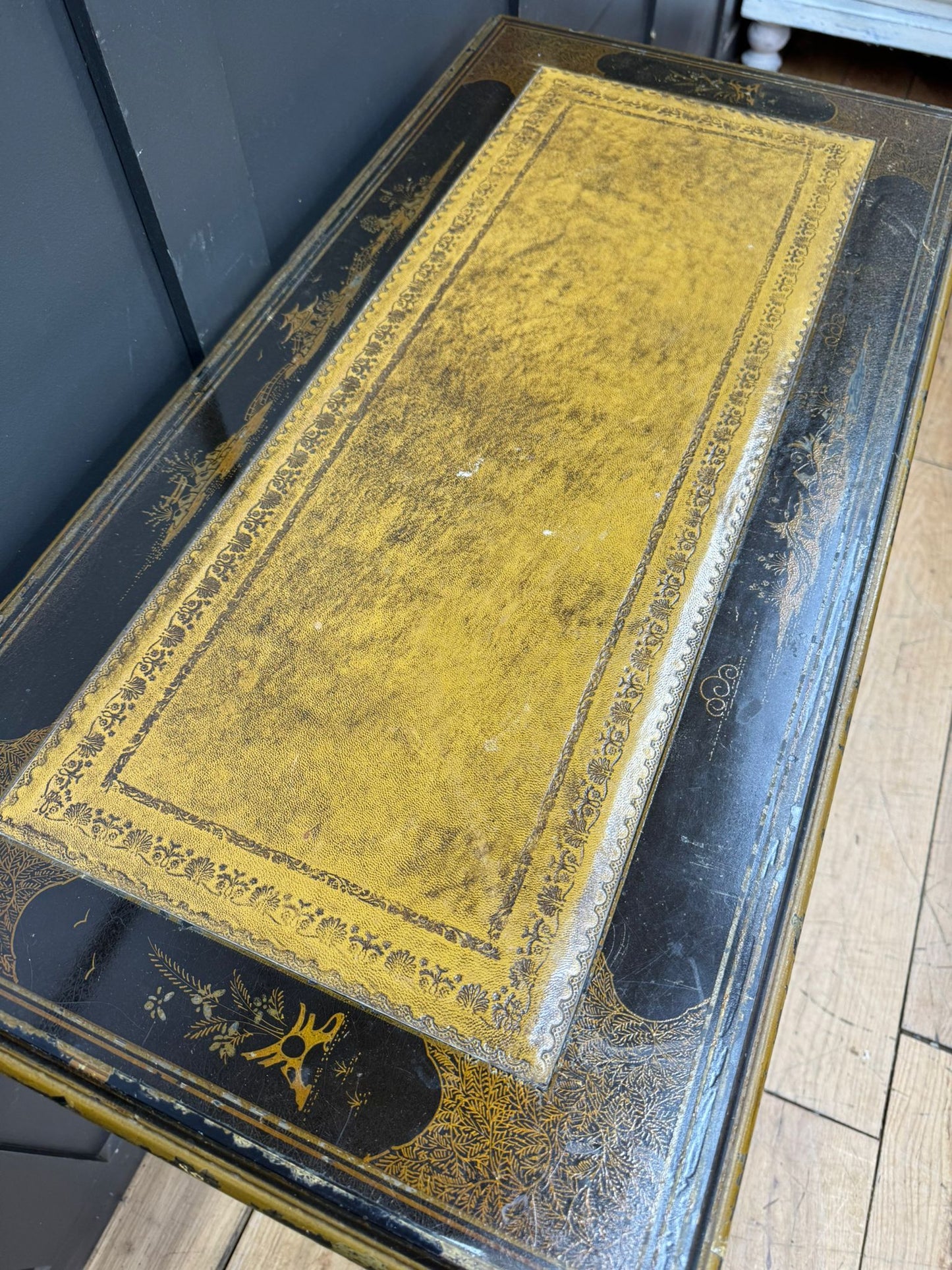 Regency Style Chinoiserie Console Table Writing Desk Hall Side Table