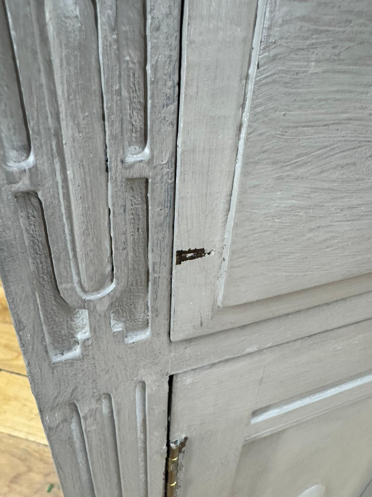 Large Painted Sideboard Cupboard with Drawers – Grey Storage Unit / TV Cabinet